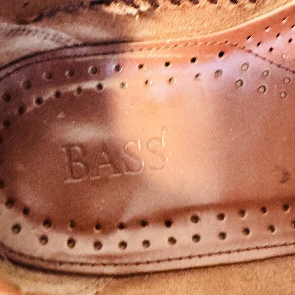 GH Bass & Co Shoes Mens 11.5 Brown Leather Woven Tassel Loafers Moc Toe Slip On - Picture 9 of 11